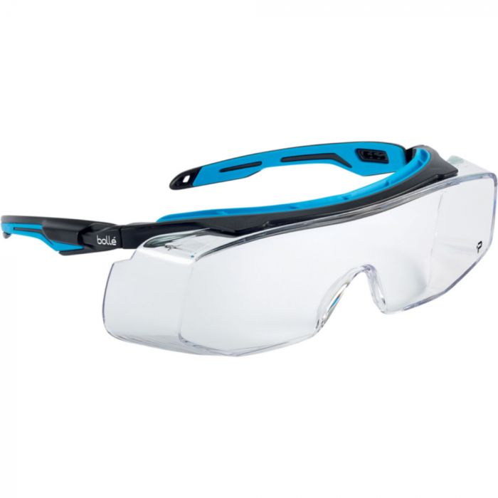 Bolle Safety Tryon Clear Lens Platinum Hard Coat -ramme, svart/blå, stk., SBS-TRYOTGPSI