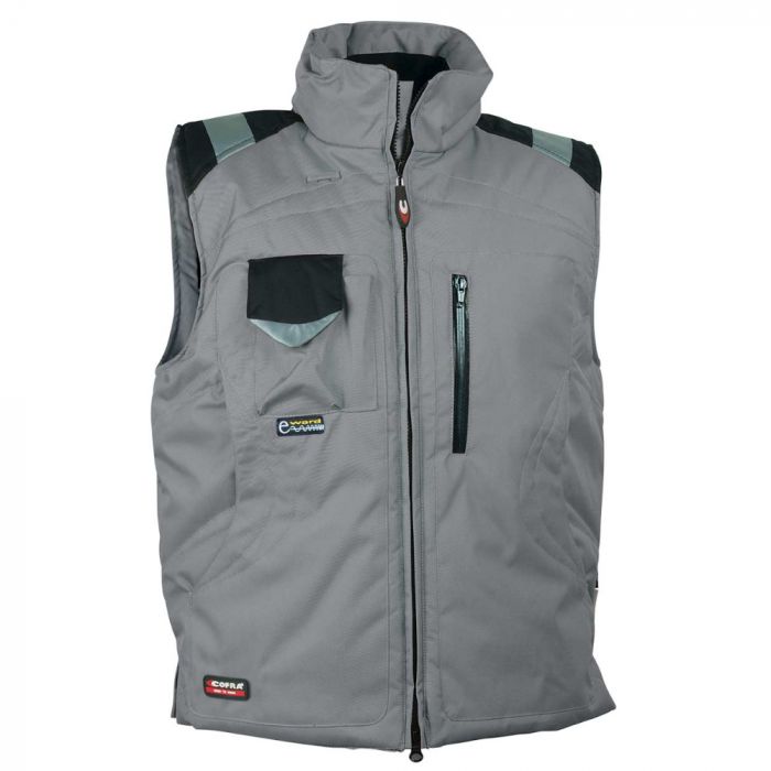 Cofra V013-0-01A Polar polstret vest, Grigio/Nero, 1 stk., SCF-V013-0-01A