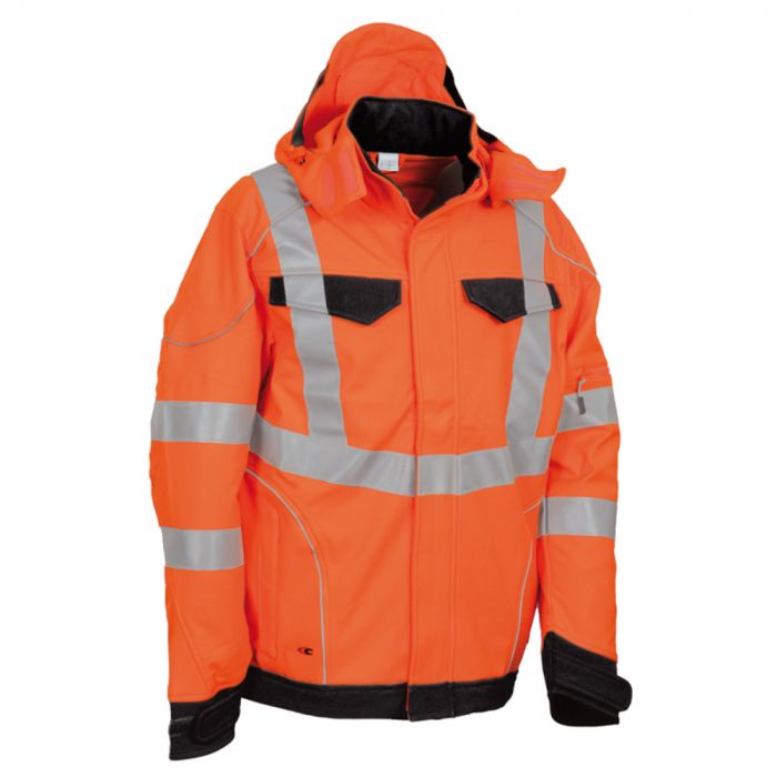 Cofra V079-0-02 Rivas Softshell-jakke, Arancio/Marine, 1 stk., SCF-V079-0-02