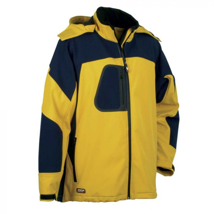 Cofra V101-0-00 Sweden Softshell-jakke, Giallo/Navy, 1 stk., SCF-V101-0-00