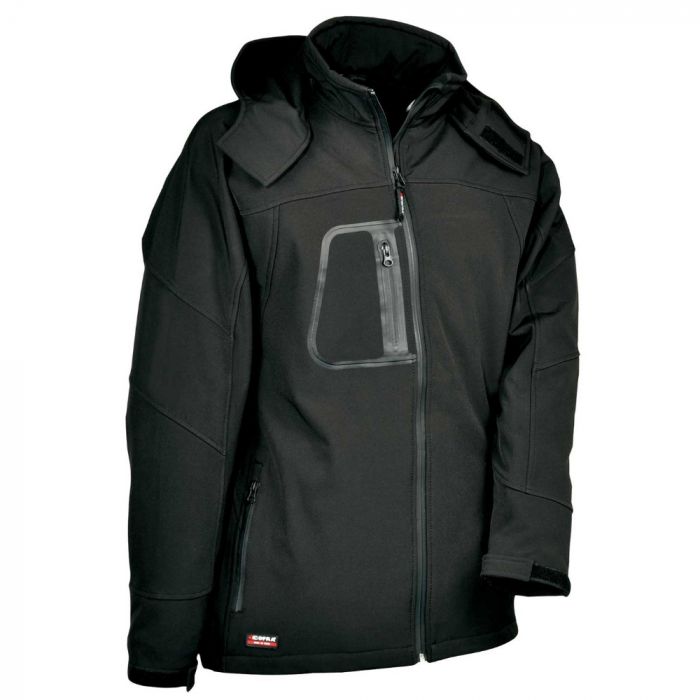 Cofra V101-0-05 Sweden Softshell-jakke, Nero, 1 stk, SCF-V101-0-05