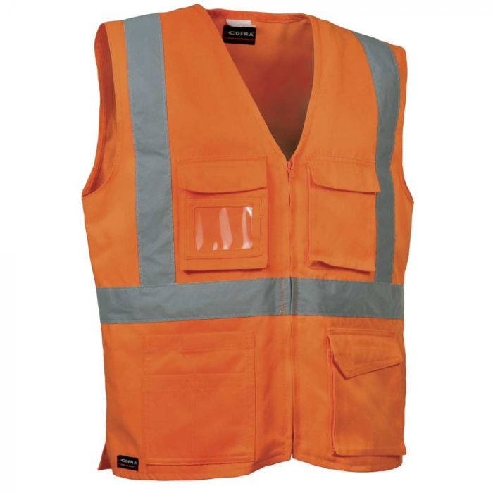 Cofra V295-0-01 Seki(01 Arancio Fluo) vest, Arancio Fluo, 1 stk., SCF-V295-0-01