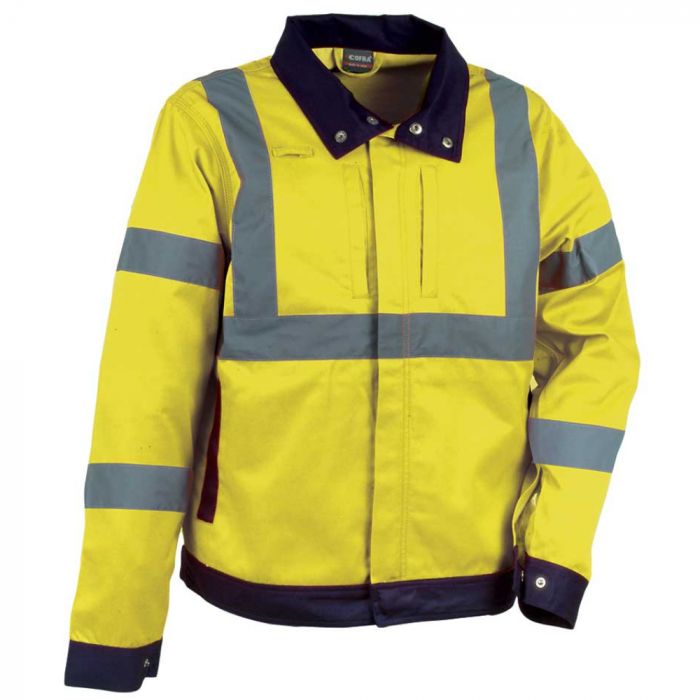 Cofra V330-0-03 Dazzle Jacket, Giallo Fluo/Navy, 1 stk.