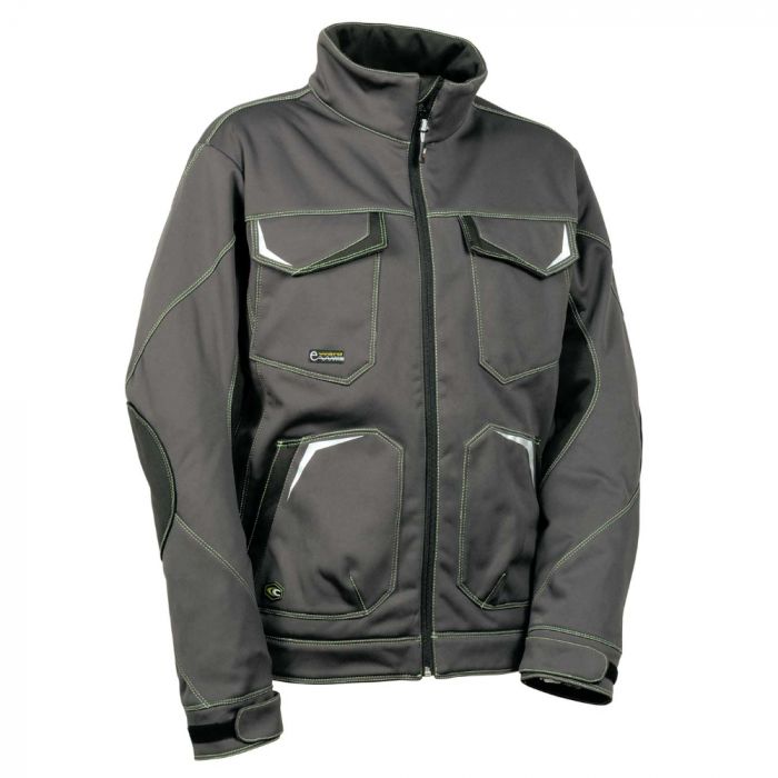 Cofra V483-0-04 Mirassol Softshell-jakke, Antrasitt/Nero/Lime, 1 stk., SCF-V483-0-04