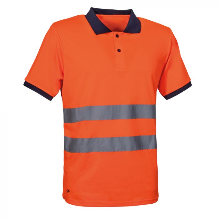 Cofra V652-0-B1 Kaduna poloskjorte, Arancio Fluo, 3 stk., SCF-V652-0-B1