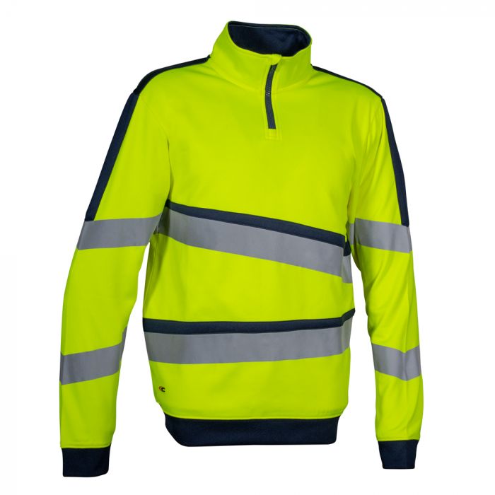 Cofra V659-0-03 Lixus Sweatshirt, Giallo Fluo/Navy, 1 stk.