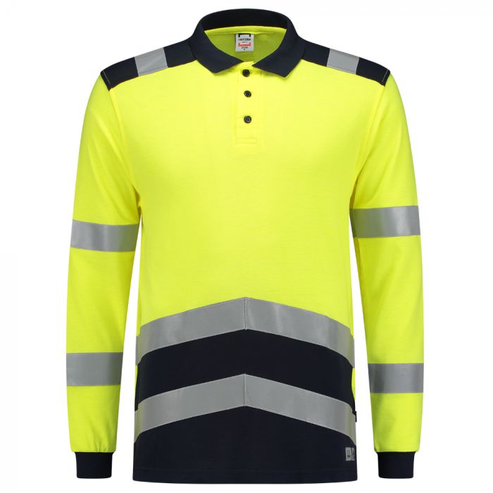 Tricorp Safety Multi-Standard Polo Bicolor 203003, Fluor Gul/Blekk, 1 Stykke, SUT-203003FluoryellowInk