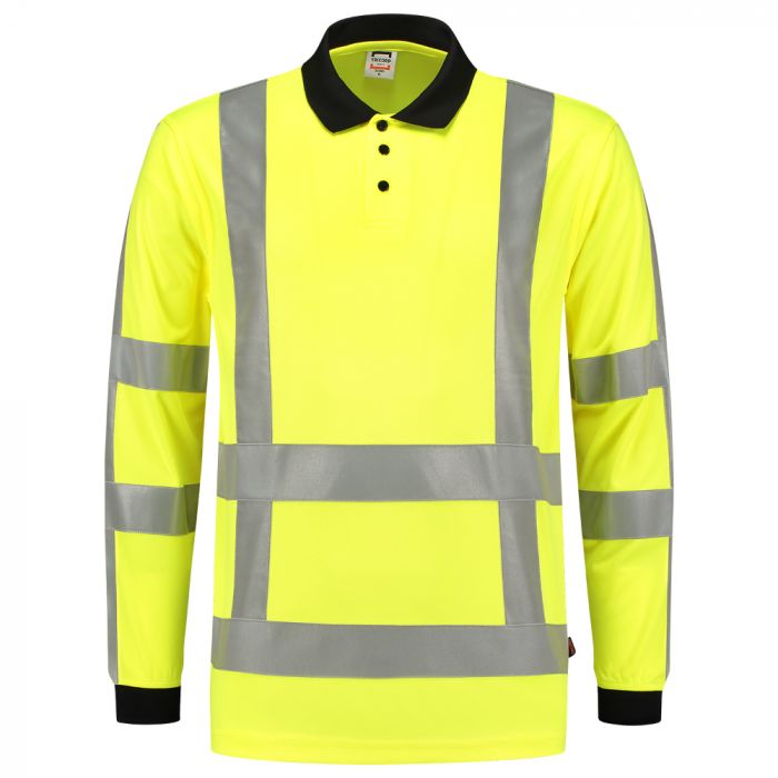 Tricorp Safety Langermet Rws Birdseye Polo 203005, Fluor Yellow, 1 stk.