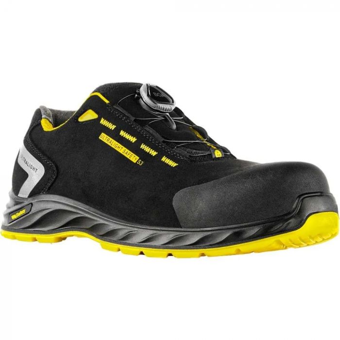 Bulldog VM Footwear ESD, SRC California Low Shoes, S3, Black/Yellow, 1 Pair, SBD-2690