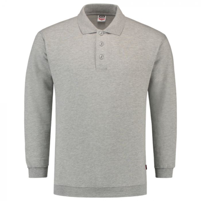 Tricorp Casual Polo-Neck Genser Med Hem 301005, Grå Melange, 1 Stykke, SUT-301005Greymel