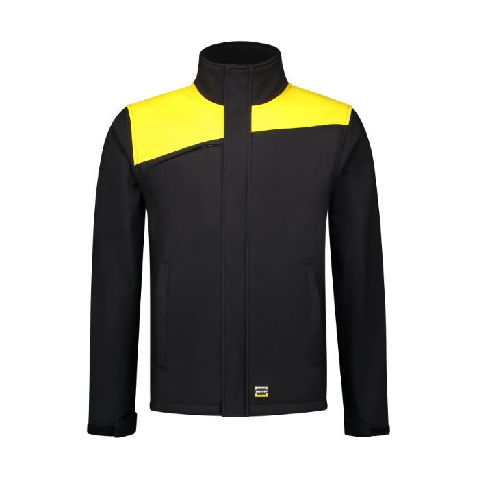 Tricorp Workwear Softshell Bicolor Kontrasterende Sømmer 402021, Svart/Gul, 1 Stykke, SUT-402021BlackYellow