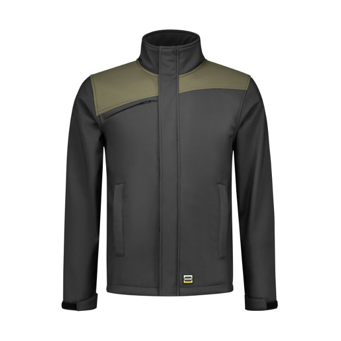 Tricorp Workwear Softshell Bicolor Kontrasterende Sømmer 402021, Mørk Grå/Militærgrønn, 1 Stykke, SUT-402021DarkgreyArmy