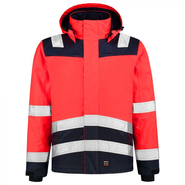 Tricorp Safety Midi Parka High Vis Bicolor 403023, Fluor Rød/Blekk, 1 Stykke, SUT-403023FluorredInk