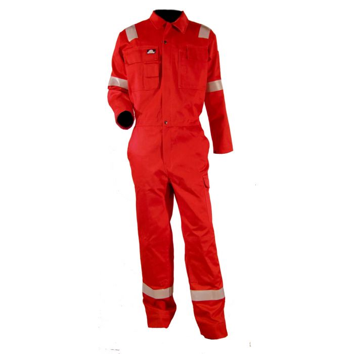 Bulldog 5009 Flame Retardant Coverall with Buttons, Red, 1 Piece, SBD-5009