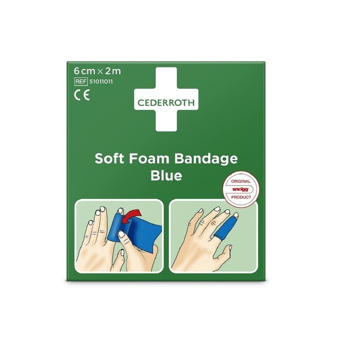 Cederroth Førstehjelpsutstyr PLASTER SOFT FOAM BANDAGE 2M, 1 Carton, SSK-51011011