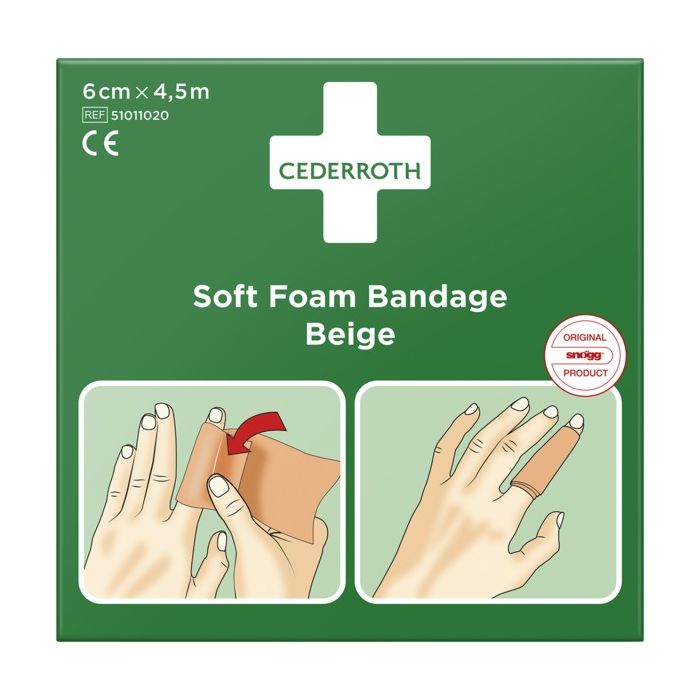 Cederroth PLASTER SOFT FOAM BEIGE 6 CMX4,5 M, 1 ESKE, SSK-51011020