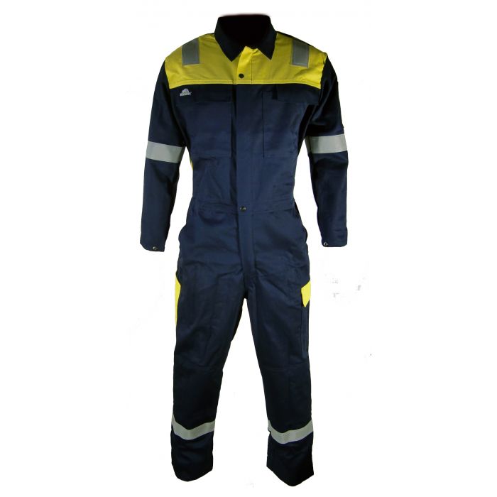 Bulldog 5216 Flame Retardant Coverall with Zipper, Blue/Yellow, 1 Piece, SBD-5216