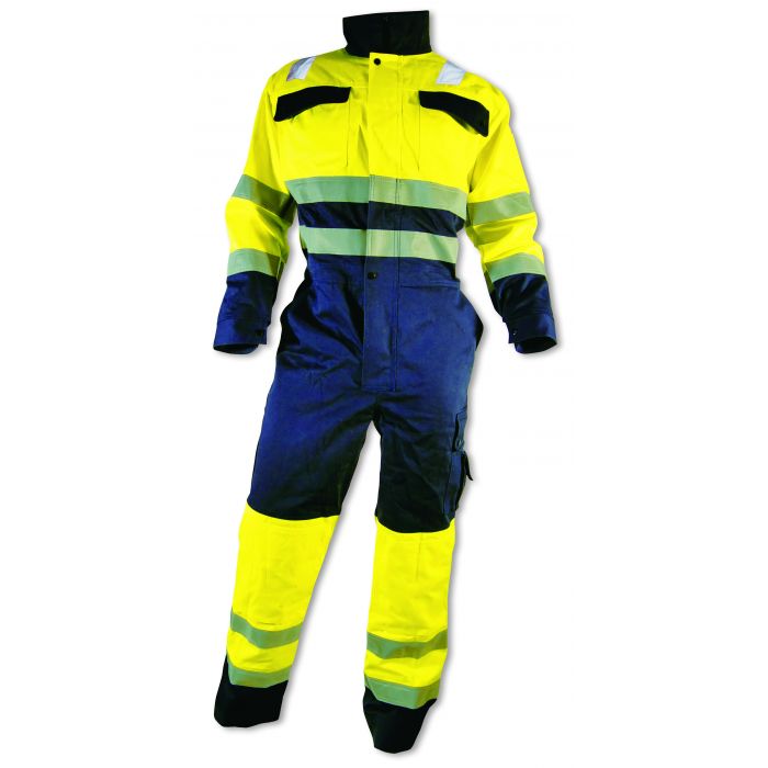 Bulldog 5755 Hi-Vis Pyrox Coverall, Yellow/Blue, 1 Piece, SBD-5755