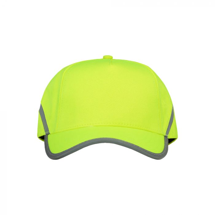 Tricorp Safety Refleks Cap 653002, Fluor Gul, 1 Stykke, SUT-653002FluoryellowOneSize