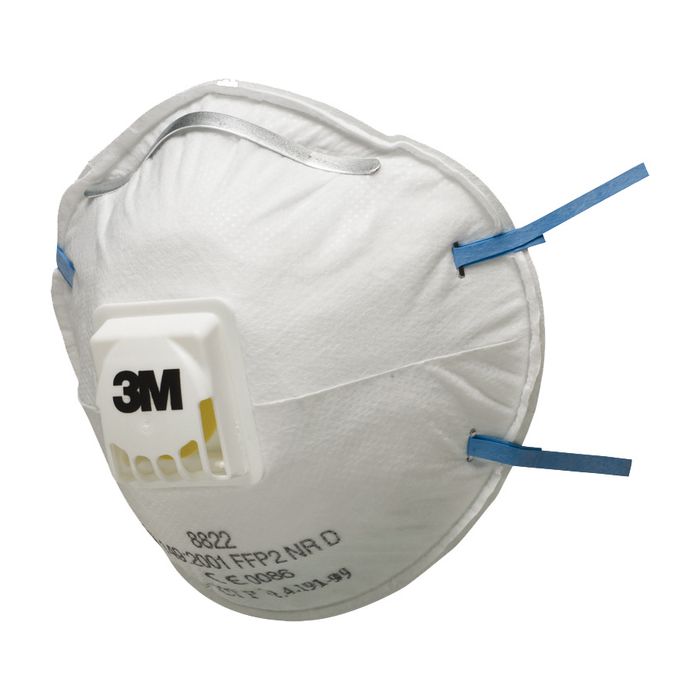 3M STØVMASKE 8822-FFP2S M/VENTIL, 1 ESKE, SSK-7100101091