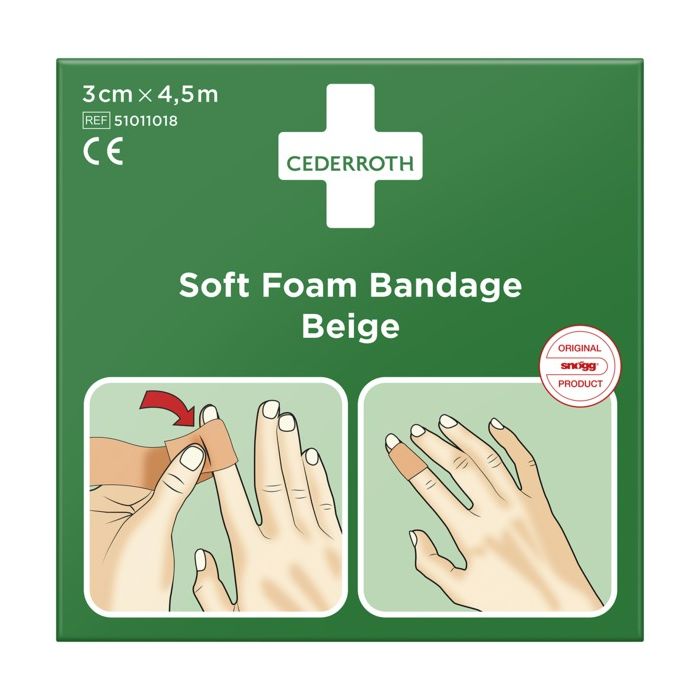 Cederroth PLASTER SOFT FOAM BEIGE 3CMX4M, 1 ESKE, SSK-77102515