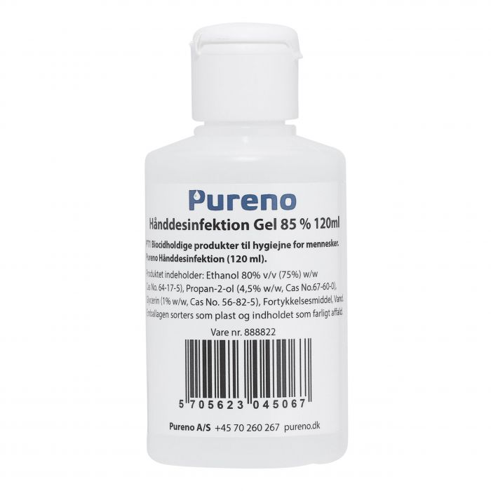 Pureno Hånddesinfeksjon Gel 85 %, 120 ml, SPN-888822