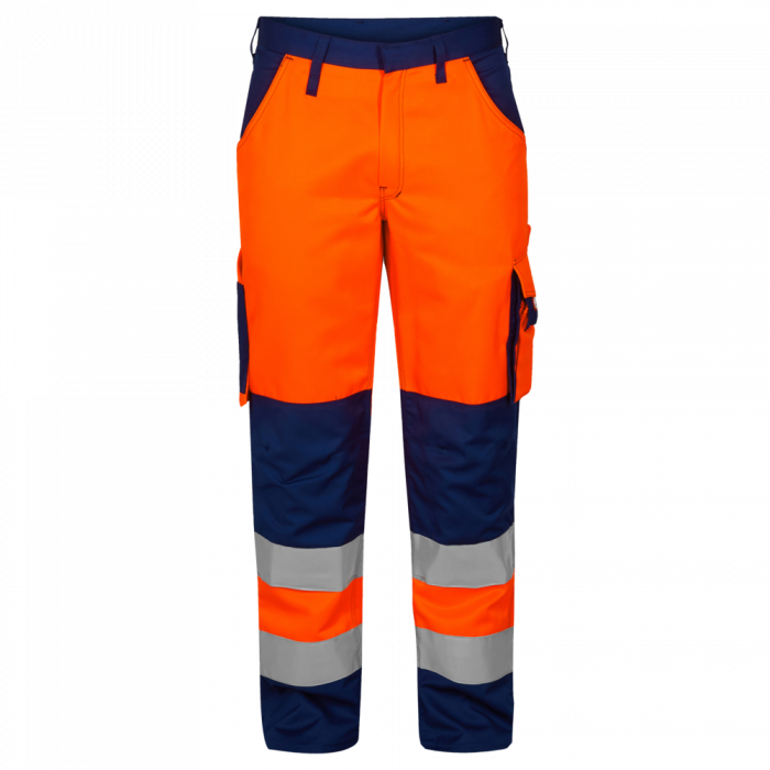 Engel Safety EN ISO 20471 Light bukse, Hivis Oransje/Marineblå, SEW-2501-525-1006