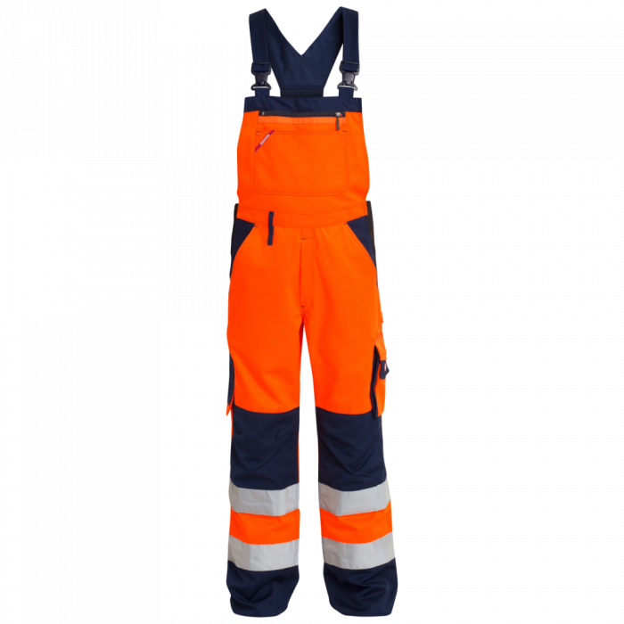 Engel Safety EN ISO 20471 Light overall med elastik, Hivis Oransje/Marineblå, SEW-3511-525-1006