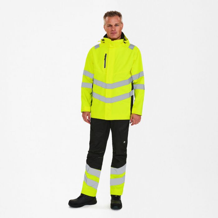 Engel Safety parkasskalljakke, Hivis Gul/Svart, SEW-1145-930-3820