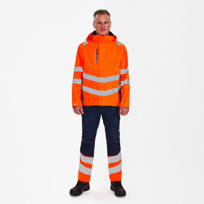 Engel Safety skalljakke, Oransje/Blått blekk, SEW-1146-930-10165