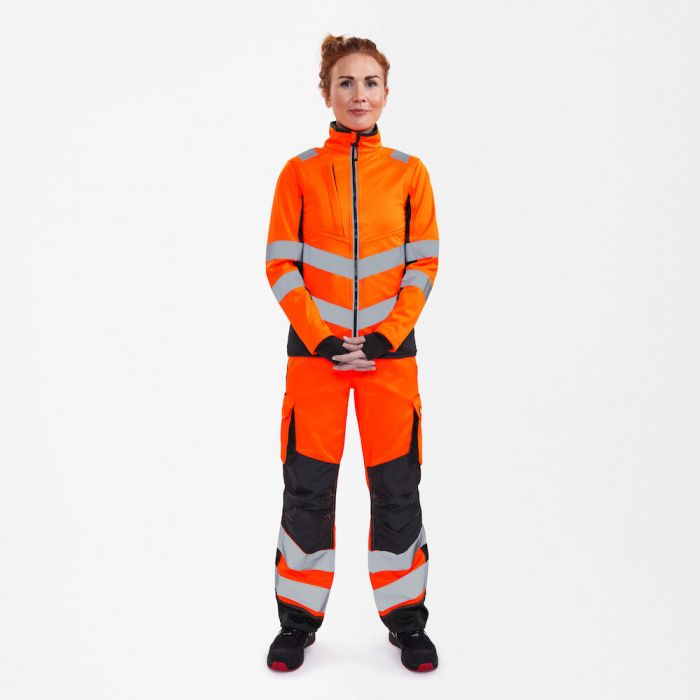 Engel Safety dame softshelljakke, Hivis Oransje/Antrasittgrå, SEW-1156-237-1079