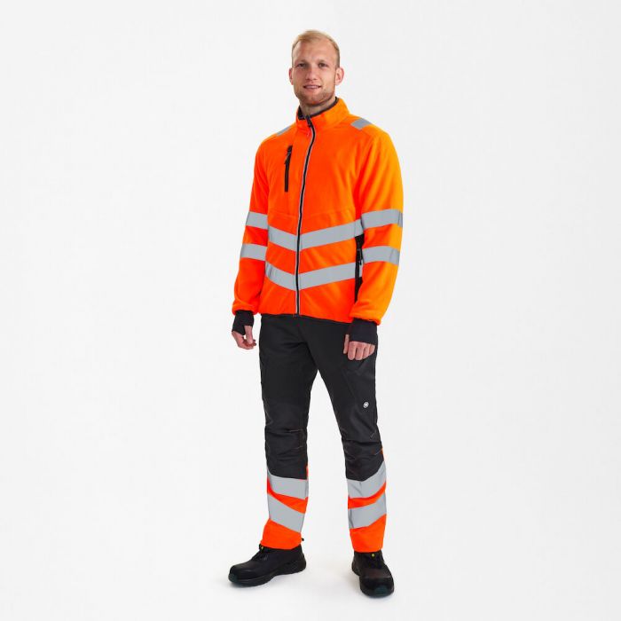 Engel Safety fleecejakke, Hivis Oransje/Antrasittgrå, SEW-1192-236-1079