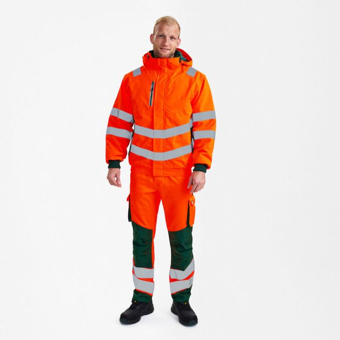 Engel Safety pilotjakke, Hivis Oransje/Grønn, SEW-1246-930-101