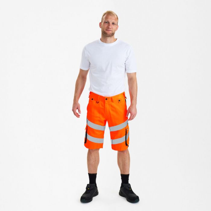 Engel Safety Light shorts, Hivis Oransje/Antrasittgrå, SEW-6545-319-1079