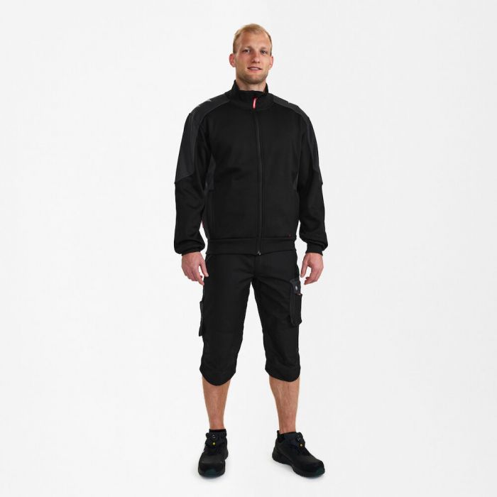 Engel Galaxy joggejakke med krage, Svart/Antrasittgrå, SEW-8830-233-2079