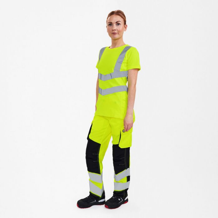 Engel Safety dame T-skjorte, Hivis gul, SEW-9542-182-38