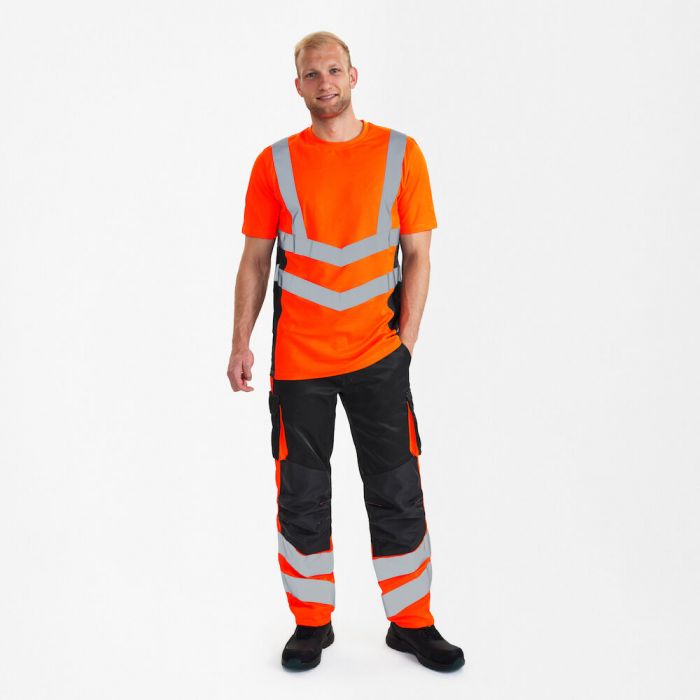 Engel Safety T-skjort, Hivis Oransje/Antrasittgrå, SEW-9544-182-1079