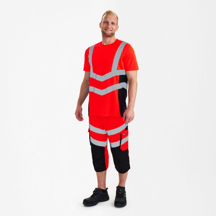 Engel Safety T-skjort, Hivis Rød/Svart, SEW-9544-182-4720