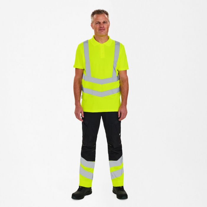 Engel Safety poloskjorte, Hivis gul, SEW-9546-182-38