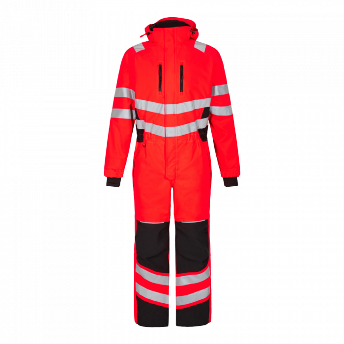 Engel Safety vinter kjeledress, Hivis Rød/Svart, SEW-4946-930-4720