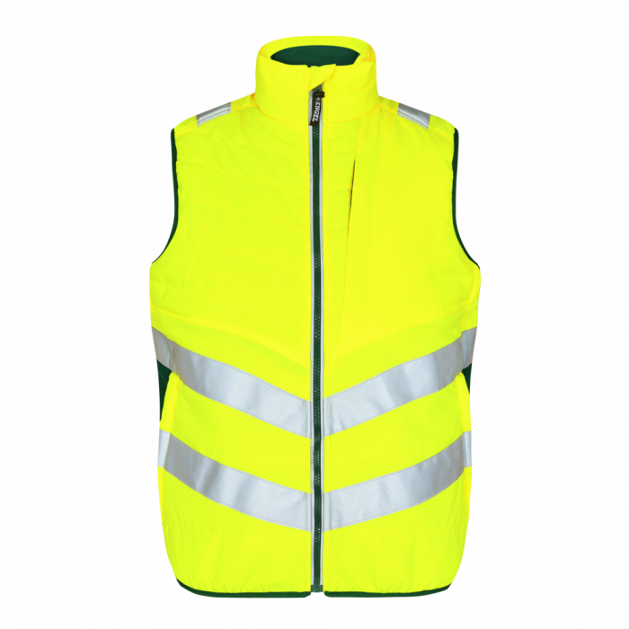 Engel Safety quiltet vest, Hivis Gul/Grønn, SEW-5159-158-381