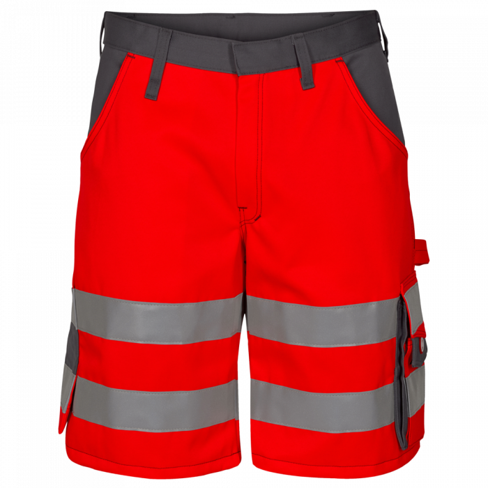 Engel Safety EN ISO 20471 shorts, Hivis rød/Grå, SEW-6501-770-4725