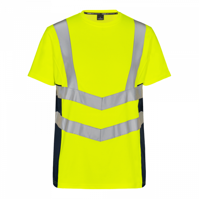 Engel Safety T-skjort, Hivis Gul/Blått blekk, SEW-9544-182-38165