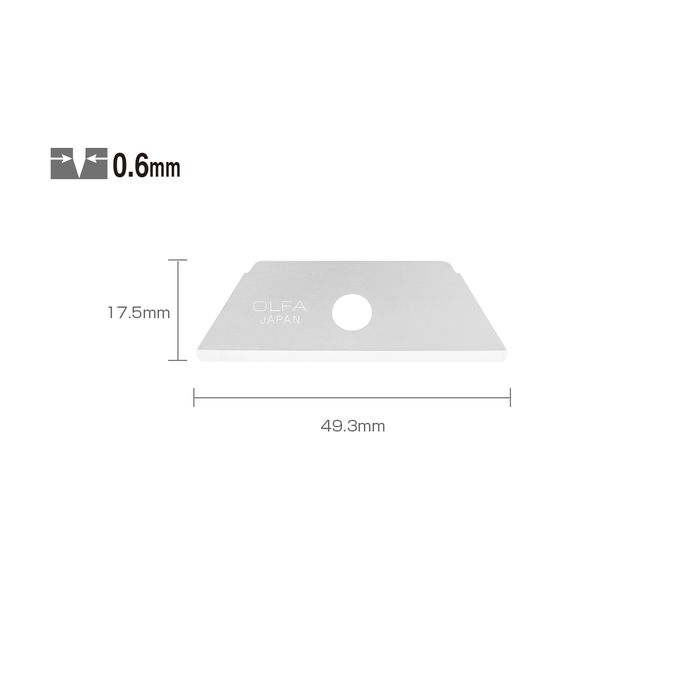 Olfa KNIVBLAD RSKB-2/5B A5, 6 BLISTERKORT, SHK-445027