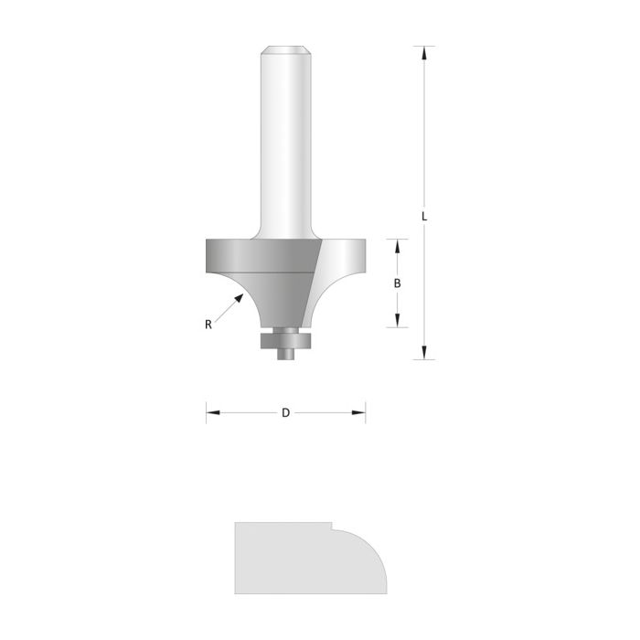 Hikoki AVRUNDINGSFRES 15,9MM M/STYRELAGER, 1 BLISTERKORT, SHK-66754101