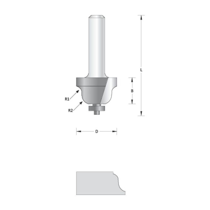 Hikoki PROFILFRES 25,4MM M/STYRELAGER, 1 BLISTERKORT, SHK-66754096