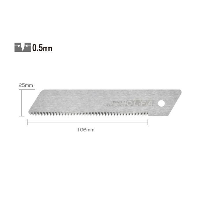 Olfa SAGBLAD 25MM HSWB-1/1B A1, 6 BLISTERKORT, SHK-445039