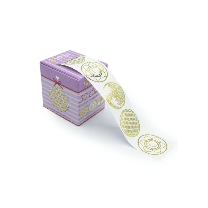 Avery Stickers On Rolls - Assorted Motivs, Gold, Dia 38, Model 56817