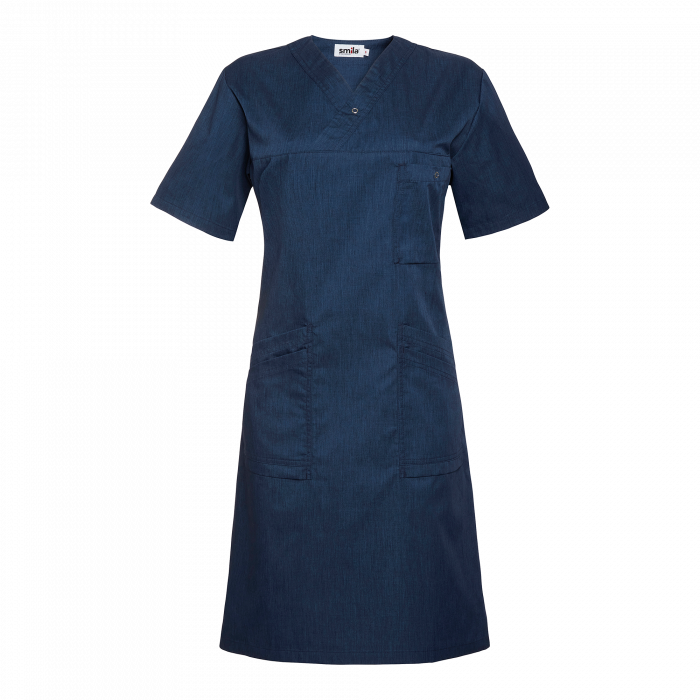 Smila Workwear Dame Maja Kjole, Blåmelert, 1 stk ,SBG-13205VD63-88