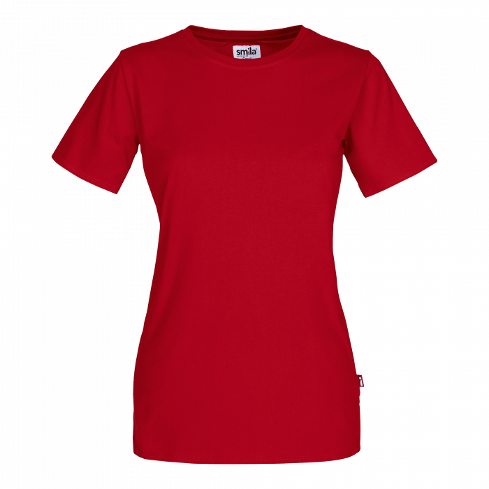 Smila Workwear Helmi T-skjorte for kvinner, rød, 1 stk